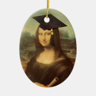 Mona Lisa Afstudeerhoed Keramisch Ornament