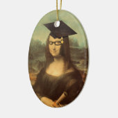 Mona Lisa Afstudeerhoed Keramisch Ornament (Links)