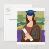 Mona Lisa Afstuderen Aankondigingskaart (Voorkant / Achterkant)