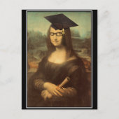 Mona Lisa Afstuderen Afstudeerder Pet Aankondigingskaart (Voorkant)