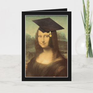 Mona Lisa Afstuderen Afstudeerder Pet Kaart
