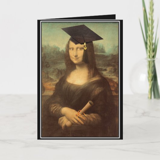 Mona Lisa Afstuderen Afstudeerder Pet Kaart (Voorkant)