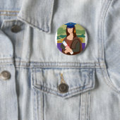 Mona Lisa Afstuderen Ronde Button 5,7 Cm (In situ)