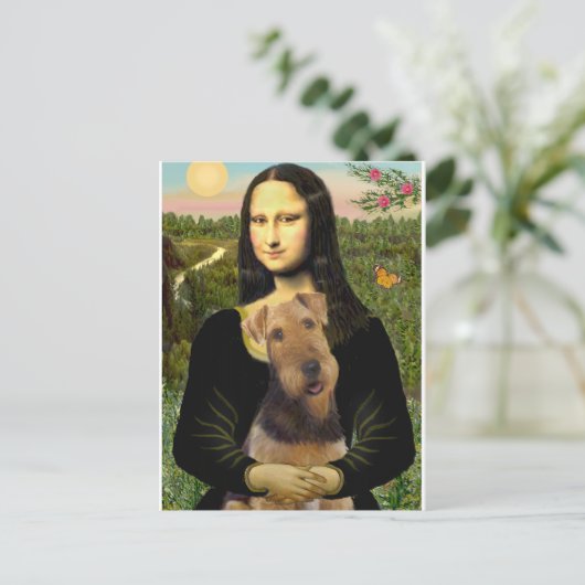 Mona Lisa - Airedale Terrier (#1) Briefkaart (Staand voorkant)