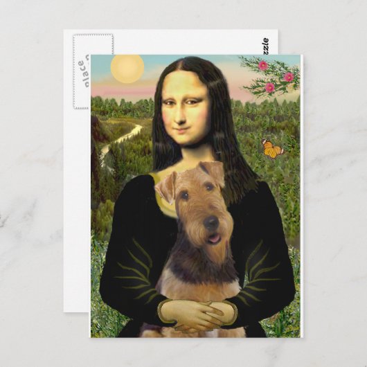 Mona Lisa - Airedale Terrier (#1) Briefkaart (Voorkant / Achterkant)