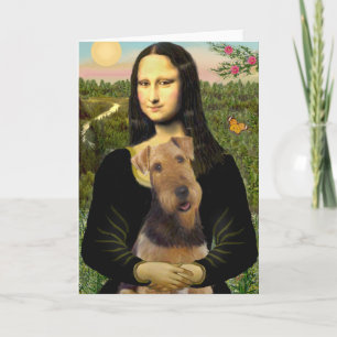 Mona Lisa - Airedale Terrier (#1) Feestdagen Kaart
