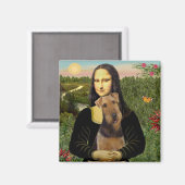 Mona Lisa - Airedale Terrier (#1) Magneet (Voorkant / Achterkant)