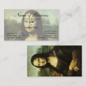 Mona Lisa (alias La Gioconda) van Leonardo da Vinc Visitekaartje (Voorkant / Achterkant)