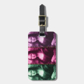 Mona Lisa Animal Print Green Roze Paars Bagagelabel (Voorkant verticaal)