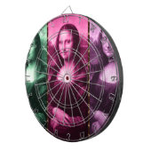 Mona Lisa Animal Print Green Roze Paars Dartbord (Voorkant Rechts)