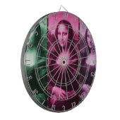 Mona Lisa Animal Print Green Roze Paars Dartbord (Voorkant Links)