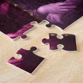 Mona Lisa Animal Print Green Roze Paars Legpuzzel (Zijkant)