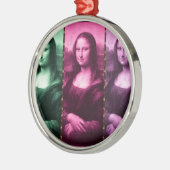 Mona Lisa Animal Print Green Roze Paars Metalen Ornament (Links)