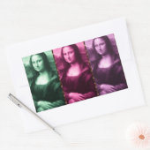 Mona Lisa Animal Print Green Roze Paars Rechthoekige Sticker (Envelop)