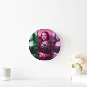 Mona Lisa Animal Print Green Roze Paars Ronde Klok (Huis)