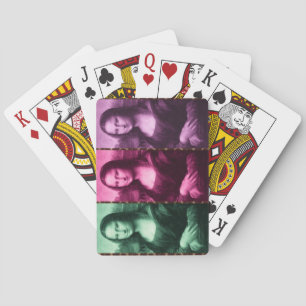 Mona Lisa Animal Print Green Roze Paars Speelkaarten