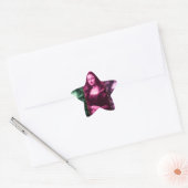 Mona Lisa Animal Print Green Roze Paars Ster Sticker (Envelop)