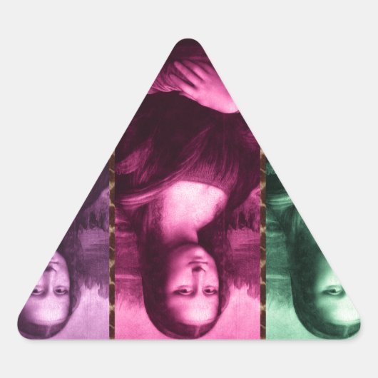 Mona Lisa Animal Print Green Roze Paars Sticker (Voorkant)