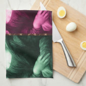 Mona Lisa Animal Print Green Roze Paars Theedoek (Quarter Fold)