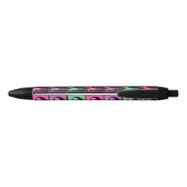 Mona Lisa Animal Print Green Roze Paars Zwarte Inkt Pen (Achterkant)