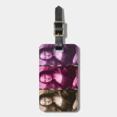Mona Lisa Animal Print Paarse roze chocolade Bagagelabel (Voorkant verticaal)