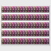 Mona Lisa Animal Print Paarse roze chocolade Cadeaupapier (Vlak)