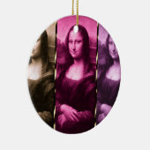 Mona Lisa Animal Print Paarse roze chocolade Keramisch Ornament (Rechts)