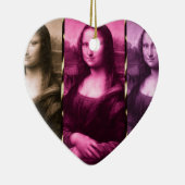 Mona Lisa Animal Print Paarse roze chocolade Keramisch Ornament (Rechts)