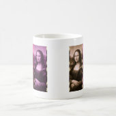 Mona Lisa Animal Print Paarse roze chocolade Koffiemok (Center)