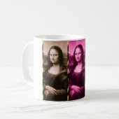 Mona Lisa Animal Print Paarse roze chocolade Koffiemok (Voorkant links)