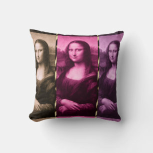 Mona Lisa Animal Print Paarse roze chocolade Kussen