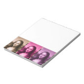 Mona Lisa Animal Print Paarse roze chocolade Notitieblok (Linkerzijde)
