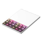 Mona Lisa Animal Print Paarse roze chocolade Notitieblok (Linkerzijde)