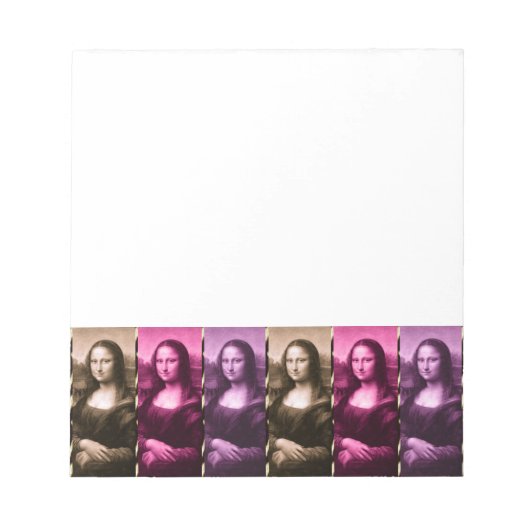 Mona Lisa Animal Print Paarse roze chocolade Notitieblok (Voorkant)