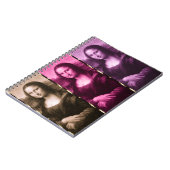 Mona Lisa Animal Print Paarse roze chocolade Notitieboek (Linkerzijde)
