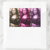 Mona Lisa Animal Print Paarse roze chocolade Rechthoekige Sticker (Tas)