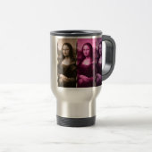 Mona Lisa Animal Print Paarse roze chocolade Reisbeker (Voorkant rechts)