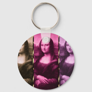 Mona Lisa Animal Print Paarse roze chocolade Sleutelhanger