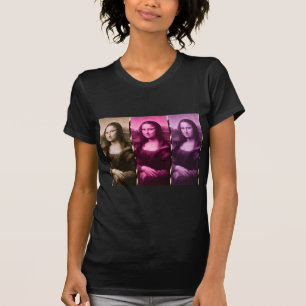 Mona Lisa Animal Print Paarse roze chocolade T-shirt