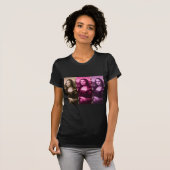 Mona Lisa Animal Print Paarse roze chocolade T-shirt (Voorkant volledig)