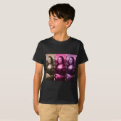 Mona Lisa Animal Print Paarse roze chocolade T-shirt (Voorkant volledig)