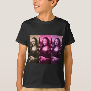 Mona Lisa Animal Print Paarse roze chocolade T-shirt