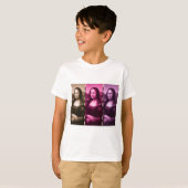 Mona Lisa Animal Print Paarse roze chocolade T-shirt (Voorkant volledig)