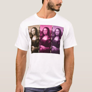 Mona Lisa Animal Print Paarse roze chocolade T-shirt