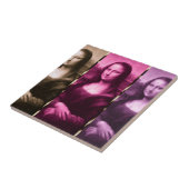 Mona Lisa Animal Print Paarse roze chocolade Tegeltje (Zijkant)