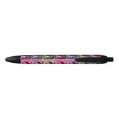 Mona Lisa Animal Print Paarse roze chocolade Zwarte Inkt Pen (Achterkant)