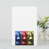 Mona Lisa Animal Print Primaire kleuren Briefpapier (Staand voorkant)