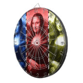 Mona Lisa Animal Print Primaire kleuren Dartbord (Voorkant Rechts)