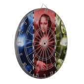Mona Lisa Animal Print Primaire kleuren Dartbord (Voorkant Links)