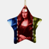 Mona Lisa Animal Print Primaire kleuren Keramisch Ornament (Rechts)